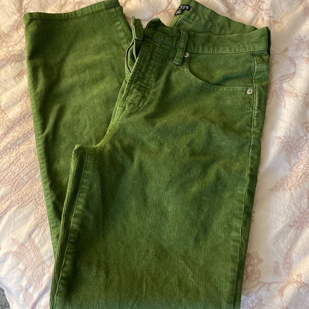 JCrew Green Straight Leg Cords, size 28